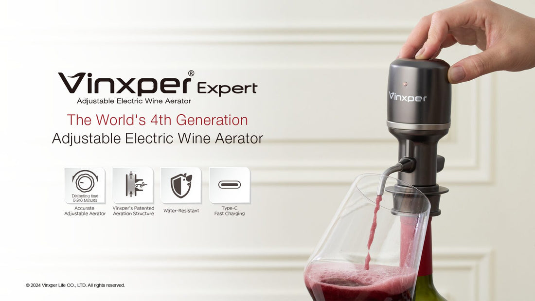 Vinxper Expert Adjustable Aerator - Cellar Craft Wines Pte Ltd
